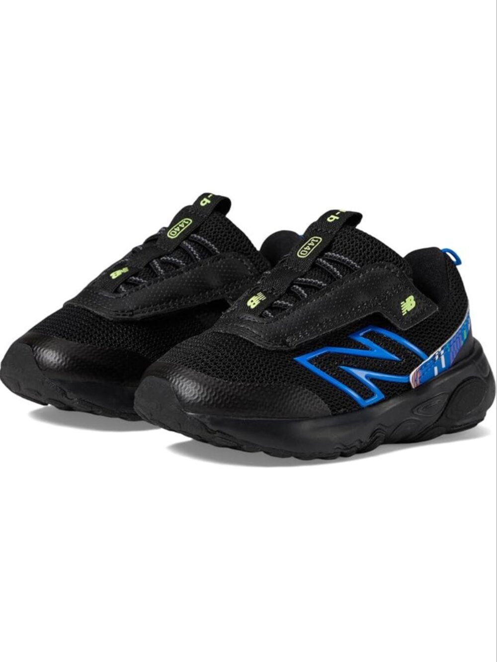 New Balance Infant Black & Blue Sneakets Size 2 NIB